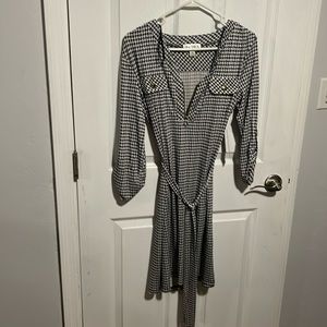 Black and white Soho Apparel Ltd. Midi dress